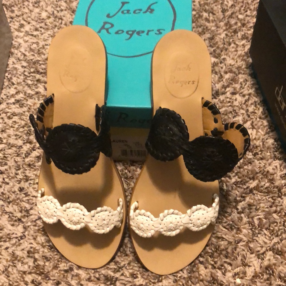 Black/white Jack Rogers